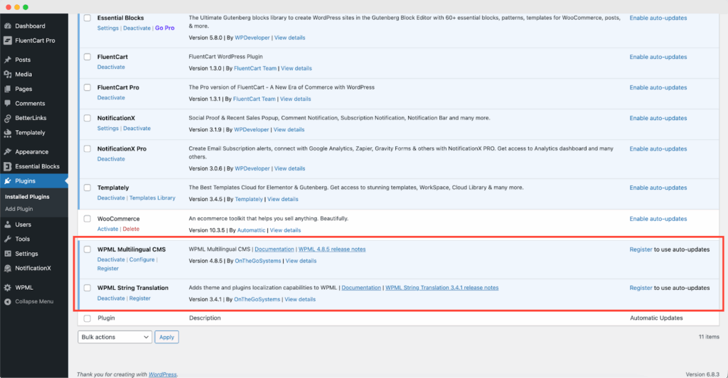 Translate Flexia Theme With WPML