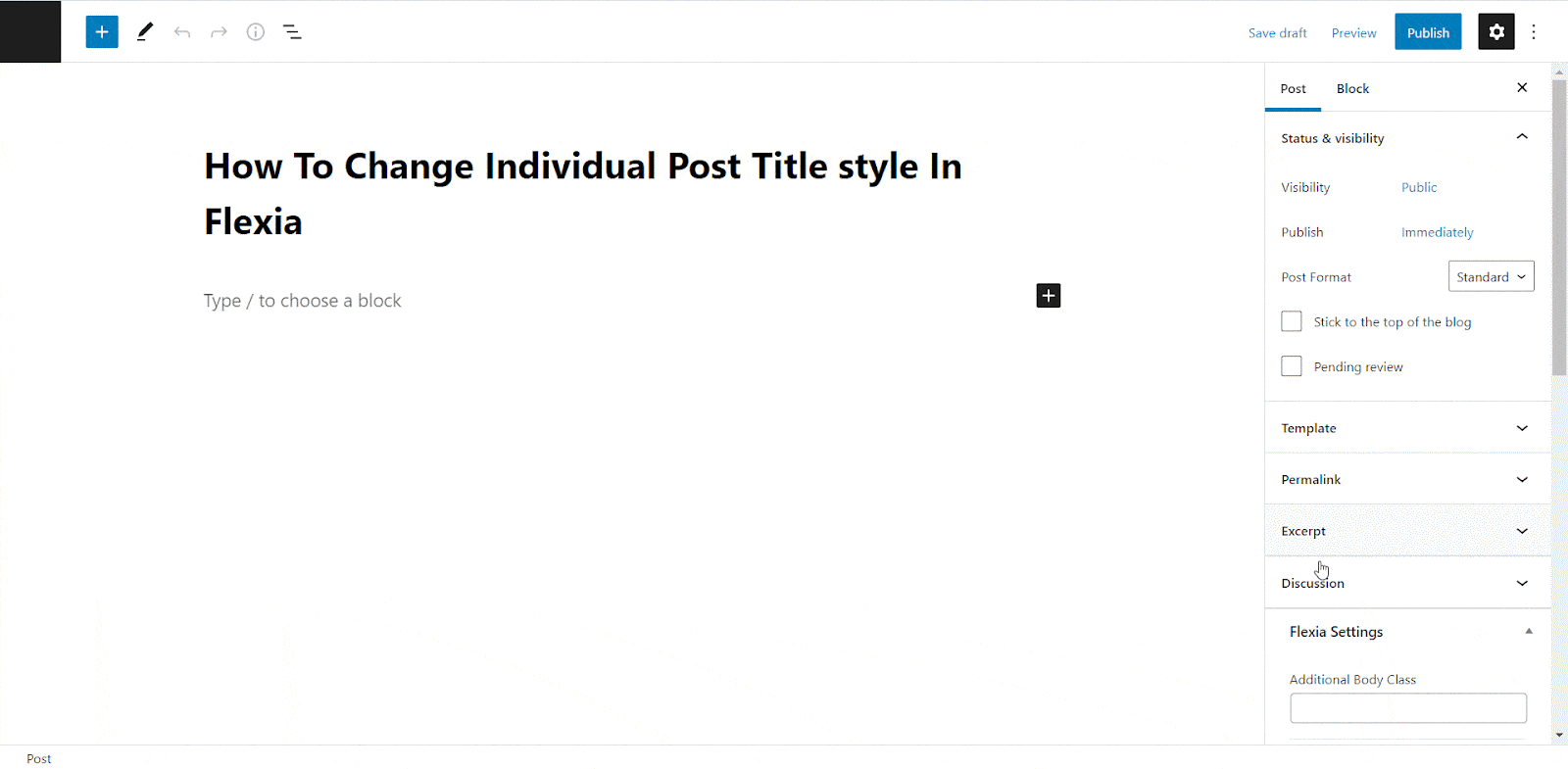 Change Post Title Style